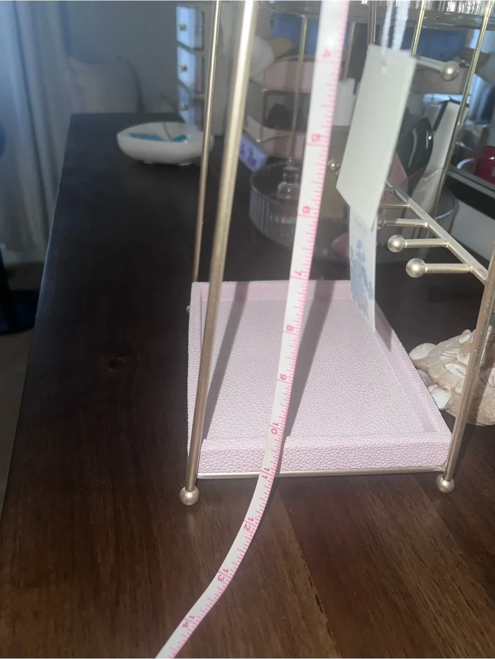 Shabby Chic Pink Jewelry Stand NWT